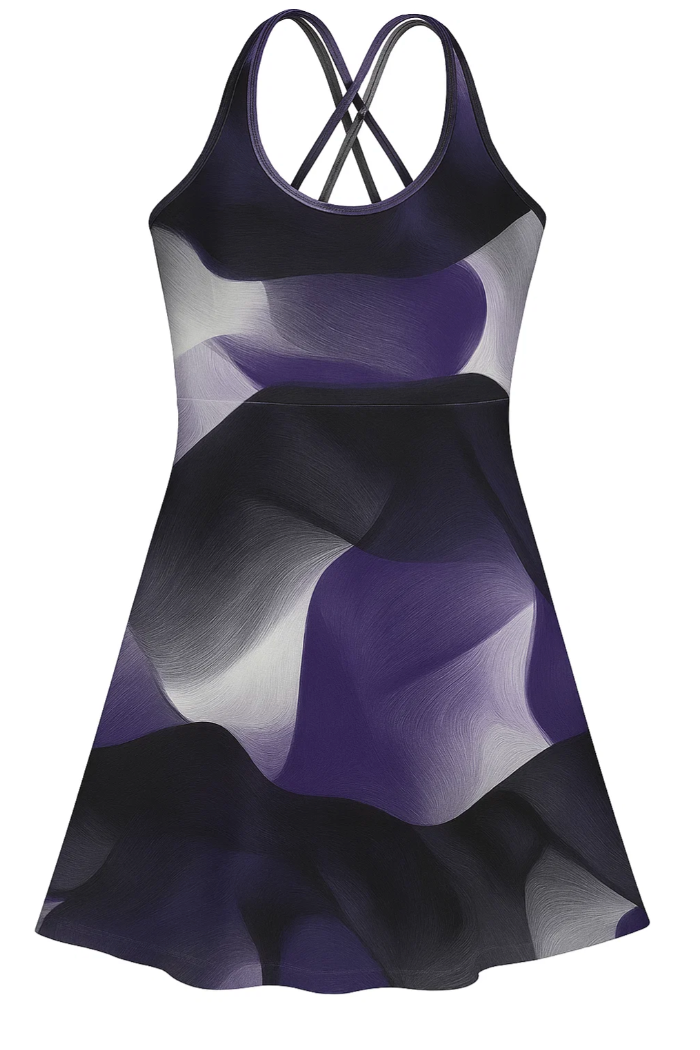 AMORE KNIT ABSTRACT PRINT DRESS