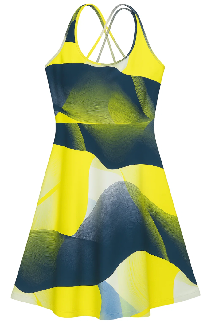 AMORE KNIT ABSTRACT PRINT DRESS