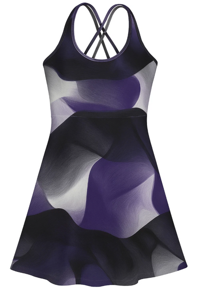 AMORE KNIT ABSTRACT PRINT DRESS