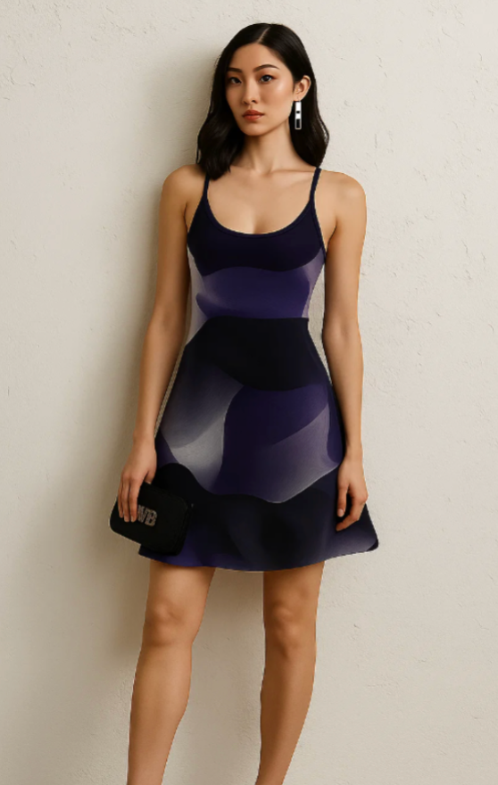 AMORE KNIT ABSTRACT PRINT DRESS